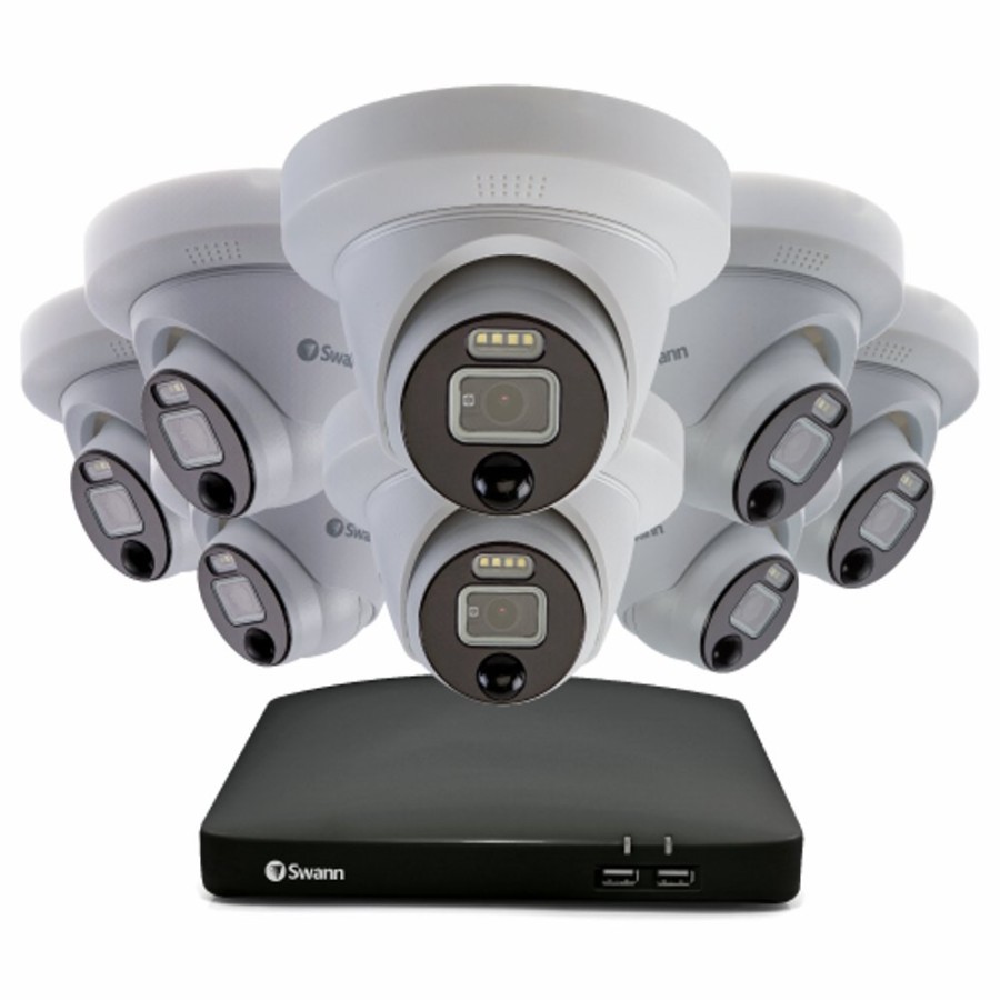 Wired Home Security Systems Swann | 8 Camera 8 Channel 1080P Full Hd Dvr Security System | Sodvk-846808De