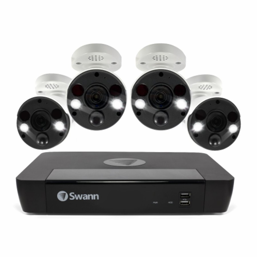 Business Security Systems Swann | 4 Camera 8 Channel 4K Ultra Hd Professional Nvr Security System | Swnvk-886804Fb