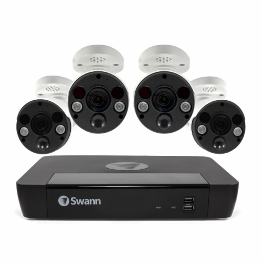 Business Security Systems Swann | 4 Camera 8 Channel 4K Ultra Hd Professional Nvr Security System | Swnvk-886804Fb