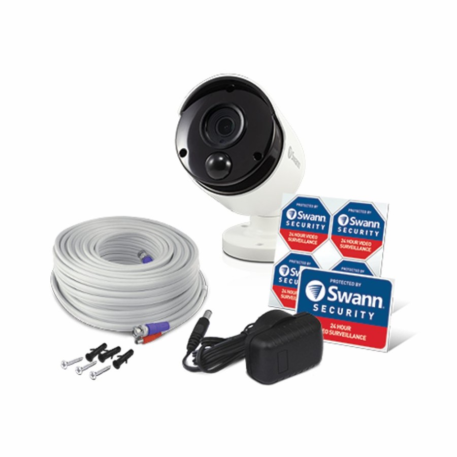 Wired Home Security Systems Swann | 4K Ultra Hd Thermal Sensing Bullet Security Camera - Pro-4Kmsb - Swpro-4Kmsb