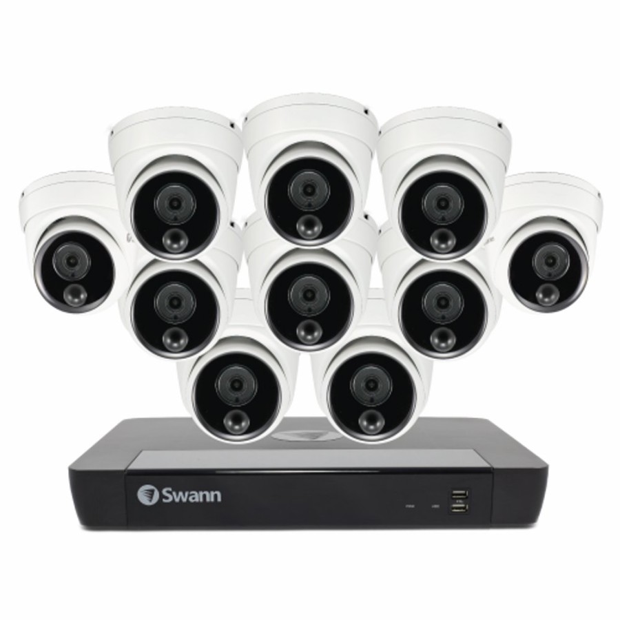 Business Security Systems Swann | 10 Camera 16 Channel 4K Master-Series Nvr Security System | Sonvk-16768010D