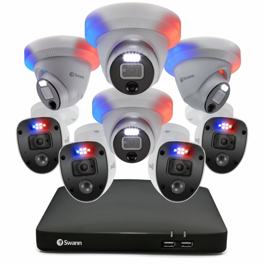 Wired Home Security Systems Swann | 8 Camera 8 Channel 1080P Full Hd Dvr Security System | Sodvk-846804Sl4De