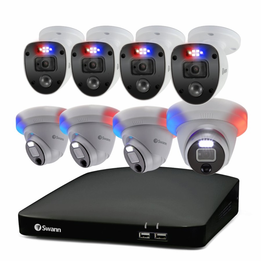 Wired Home Security Systems Swann | 8 Camera 8 Channel 1080P Full Hd Dvr Security System | Sodvk-846804Sl4De