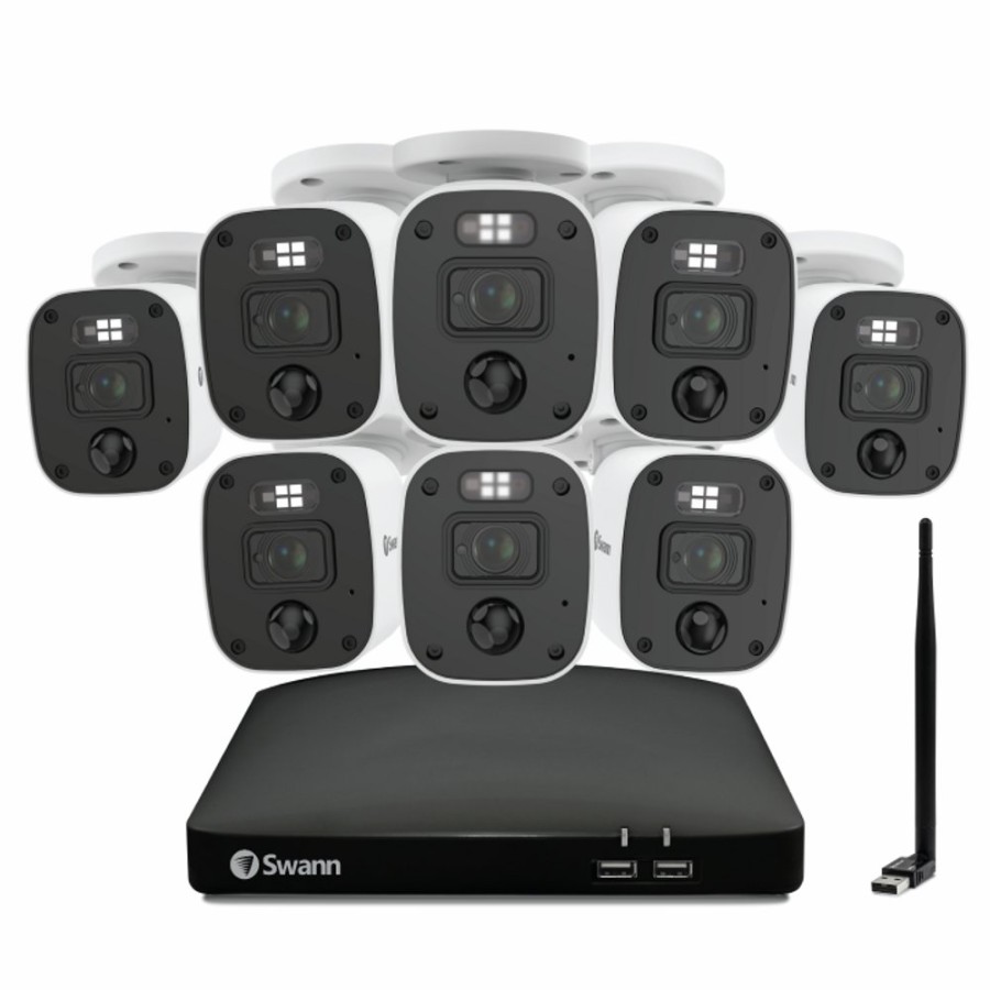 Wired Home Security Systems Swann | 8 Camera 8 Channel 1080P Full Hd Audio/Video Dvr Security System | Swdvk-846808Mqbwf