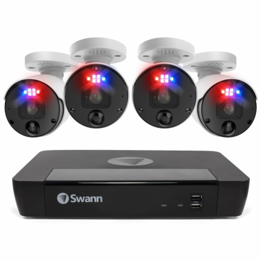 Business Security Systems Swann | 4 Camera 8 Channel 6K 12Mp Mega Hd Professional Nvr Security System | Swnvk-890004