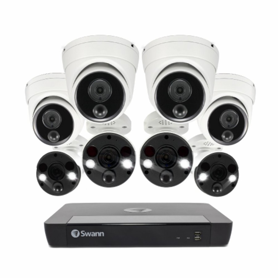 Business Security Systems Swann | 8 Camera 16 Channel 4K Ultra Hd Professional Nvr Security System | Sonvk-1686804Fb4D