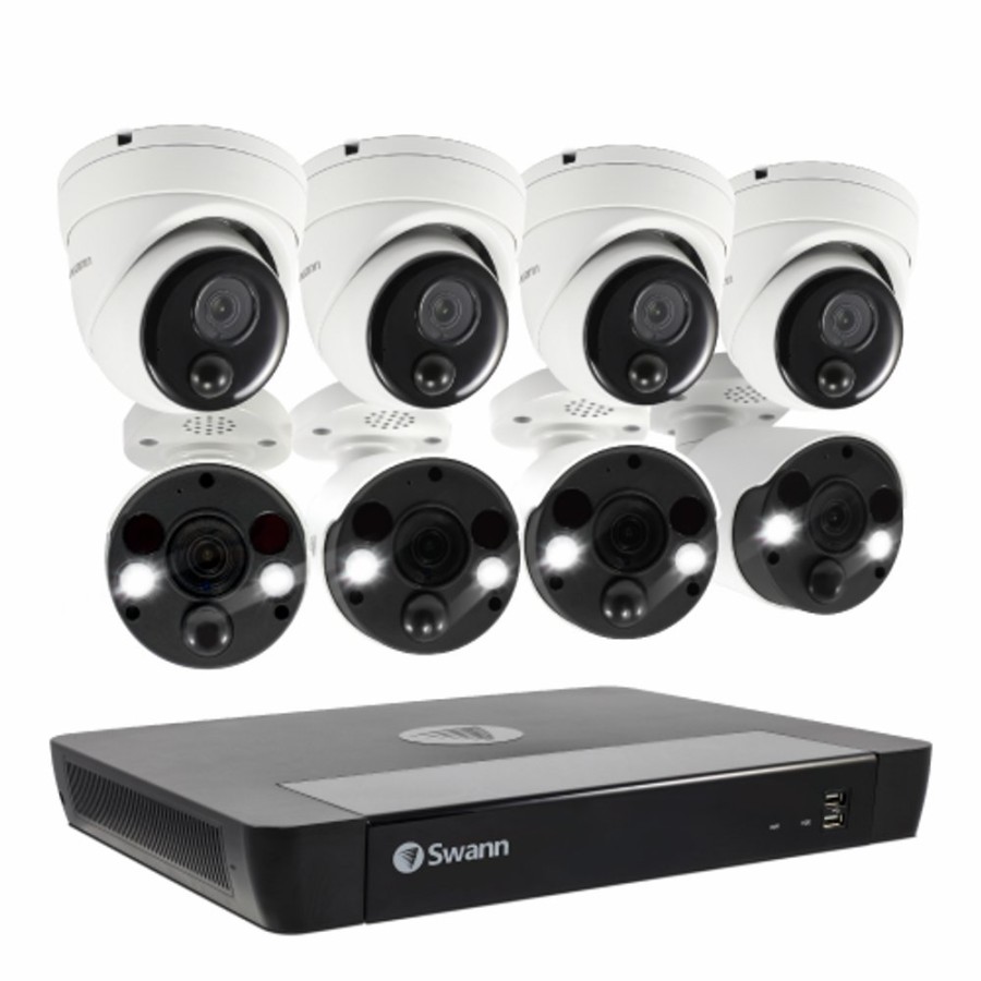 Business Security Systems Swann | 8 Camera 16 Channel 4K Ultra Hd Professional Nvr Security System | Sonvk-1686804Fb4D