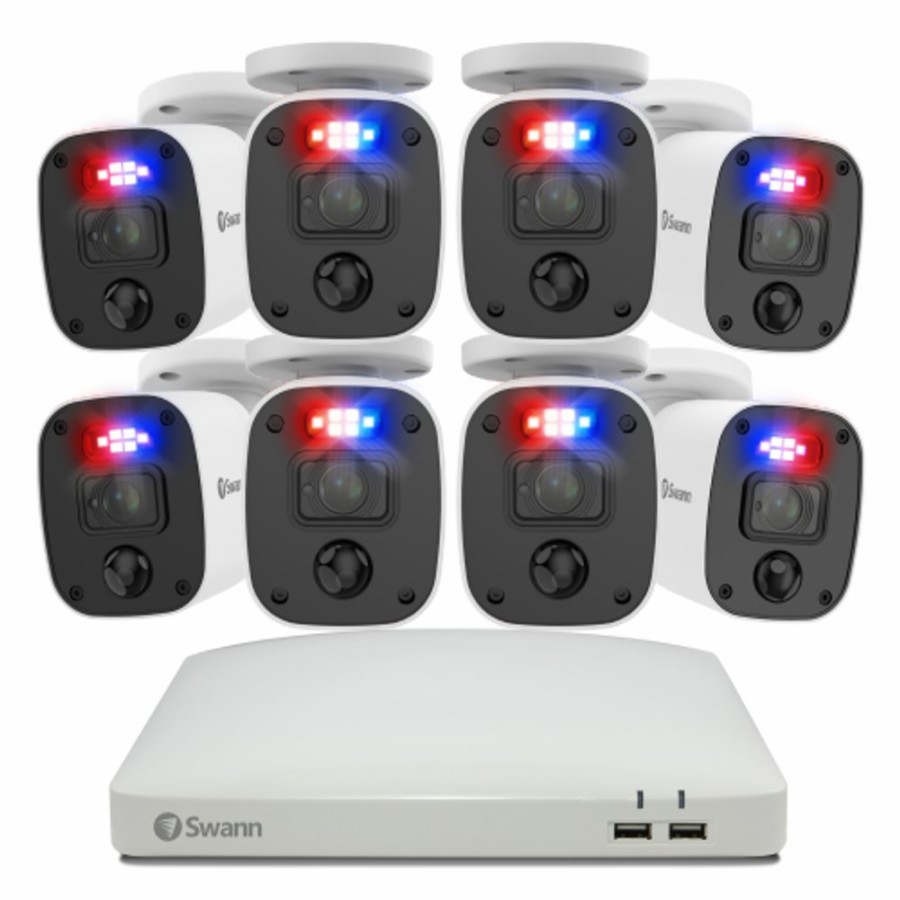 Wired Home Security Systems Swann | Enforcer 8 Camera 8 Channel 1080P Full Hd Dvr Security System - Sodvk-84680W8Sq