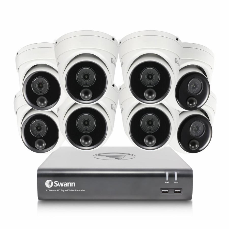 Wired Home Security Systems Swann | 8 Camera 8 Channel 1080P Full Hd Dvr Security System | Swdvk-84580V8D