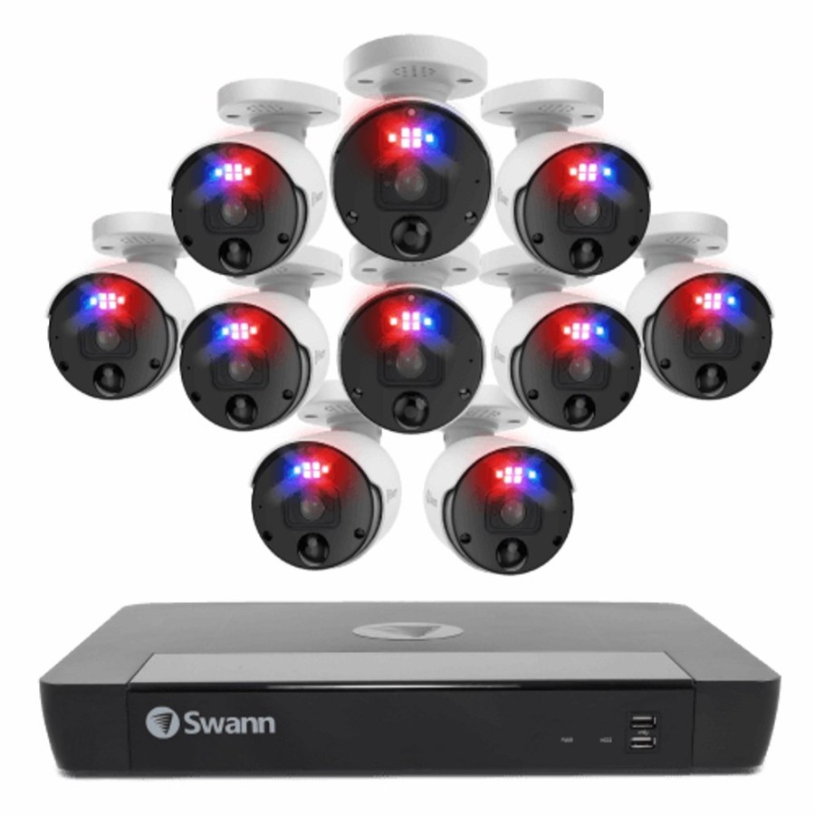 Business Security Systems Swann | 10 Camera 16 Channel 4K Ultra Hd Professional Nvr Security System | Sonvk-1689810