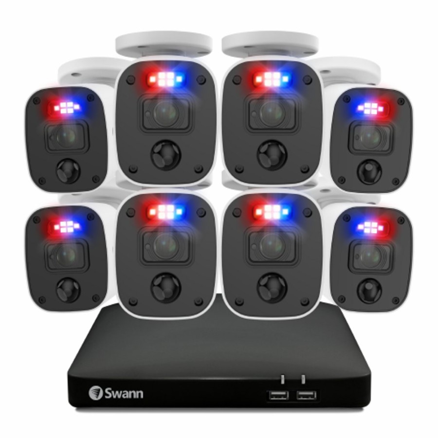 Wired Home Security Systems Swann | 8 Camera 8 Channel 1080P Full Hd Audio/Video Dvr Security System | Swdvk-846808Mqb