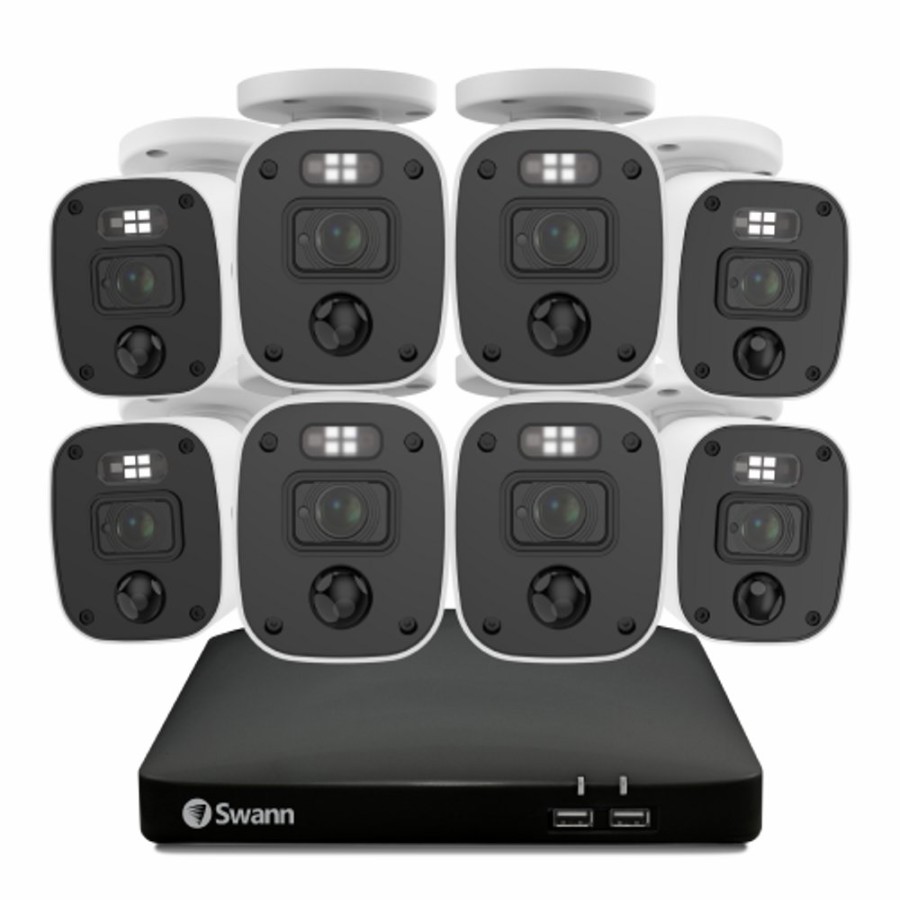 Wired Home Security Systems Swann | 8 Camera 8 Channel 1080P Full Hd Audio/Video Dvr Security System | Swdvk-846808Mqb