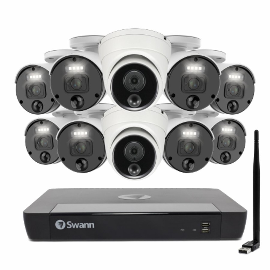 Business Security Systems Swann | Master-Series 4K Hd 10 Camera 16 Channel Nvr Security System - Sonvk-1676808Wl2D