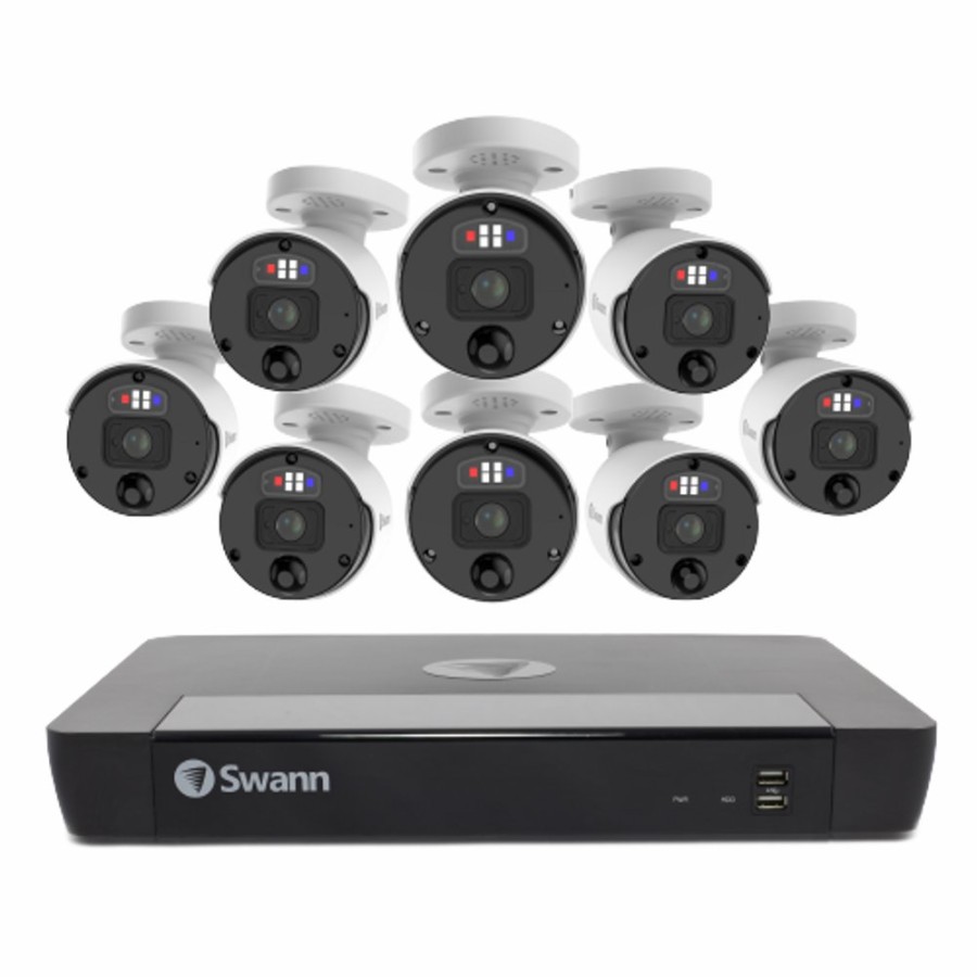 Business Security Systems Swann | 8 Camera 16 Channel 4K Ultra Hd Professional Nvr Security System | Swnvk-1689808