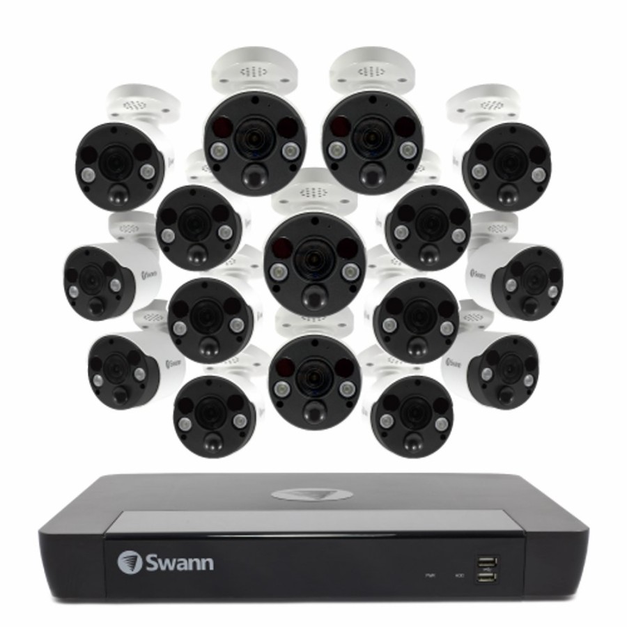 Business Security Systems Swann | 16 Camera 16 Channel 4K Ultra Hd Professional Nvr Security System | Sonvk-1686816Fb