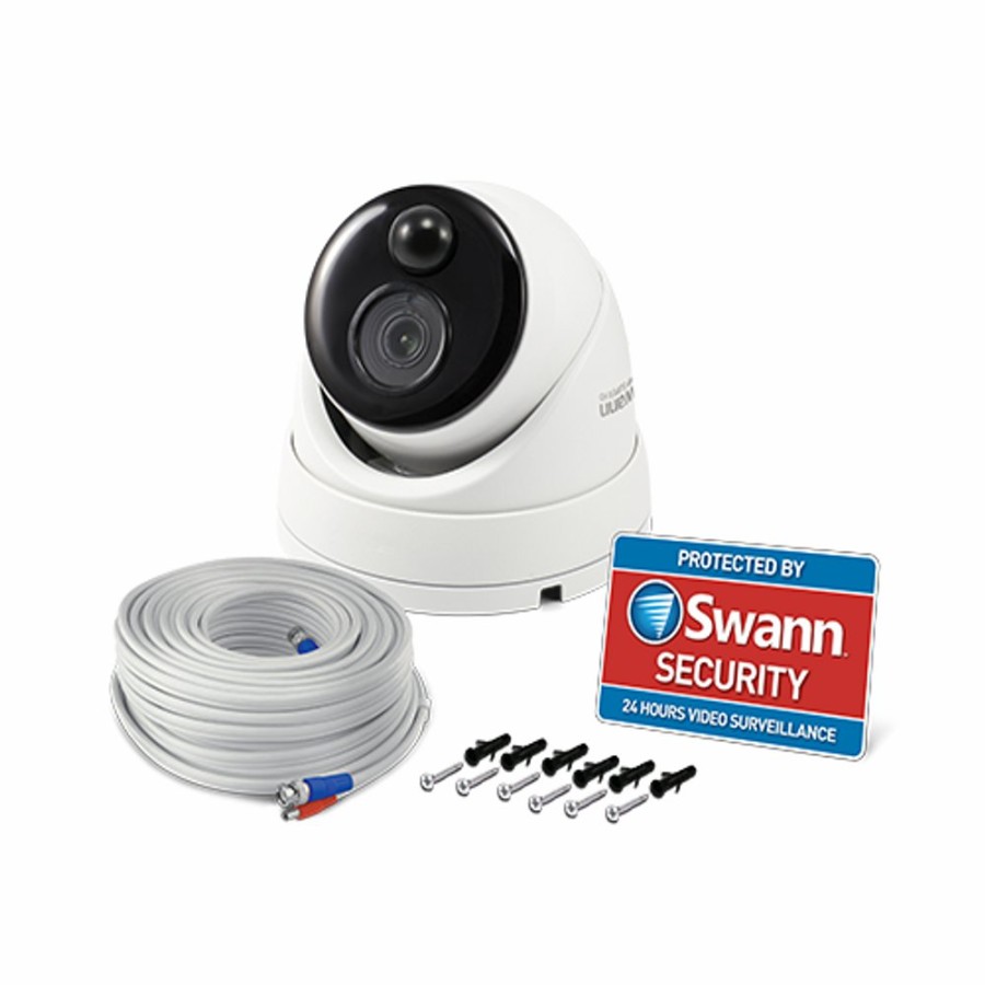 Wired Home Security Systems Swann | 5Mp Super Hd Thermal Sensing Dome Security Camera - Pro-5Mpmsd - Swpro-5Mpmsd