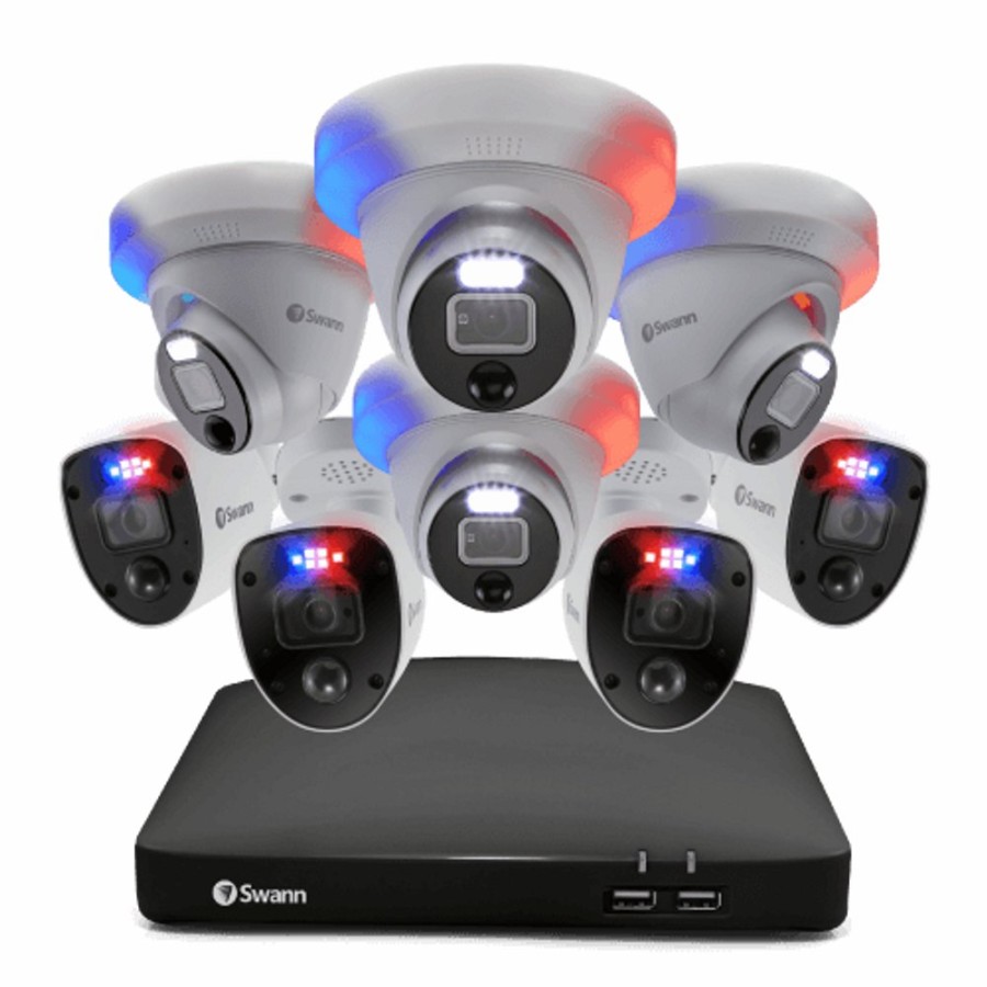 Wired Home Security Systems Swann | Enforcer 8 Camera 8 Channel 4K Ultra Hd Dvr Security System - Swdvk-856804Rl4De