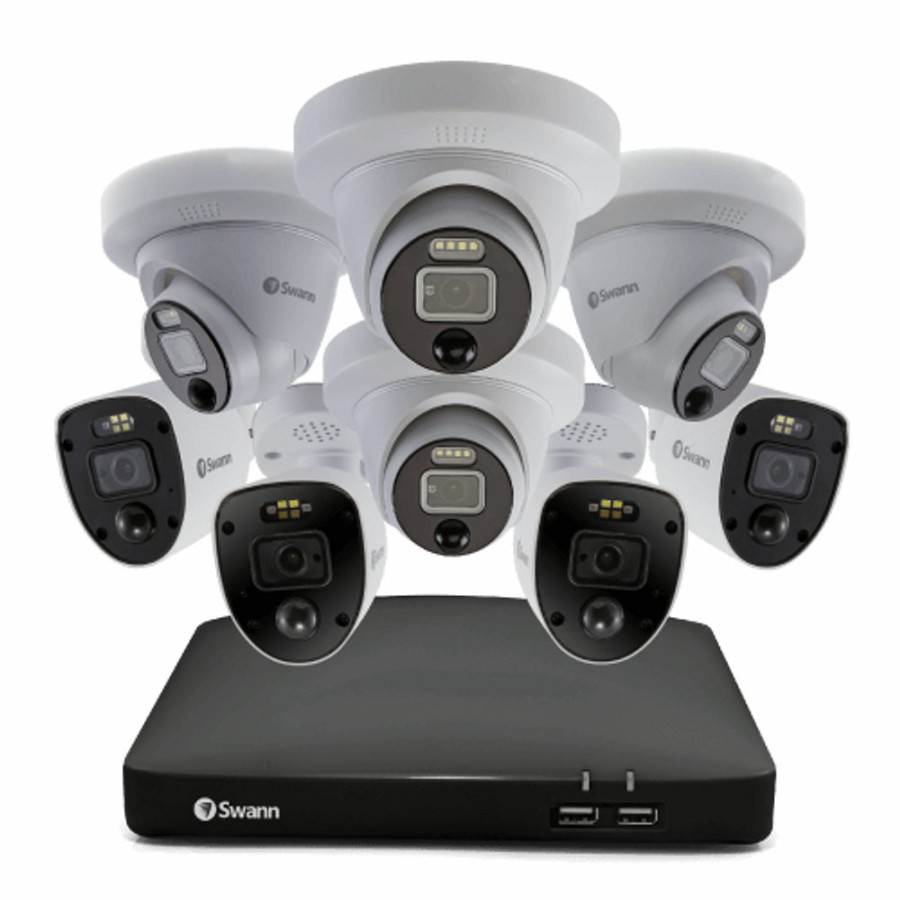 Wired Home Security Systems Swann | Enforcer 8 Camera 8 Channel 4K Ultra Hd Dvr Security System - Swdvk-856804Rl4De