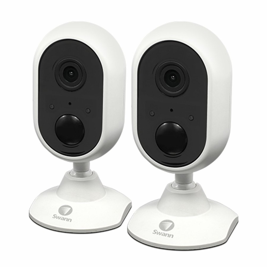 Powered Wi-Fi Security Cameras Swann | Indoor Wi-Fi 1080P Security Indoor Camera 2 Pack - Swwhd-Indcampk2