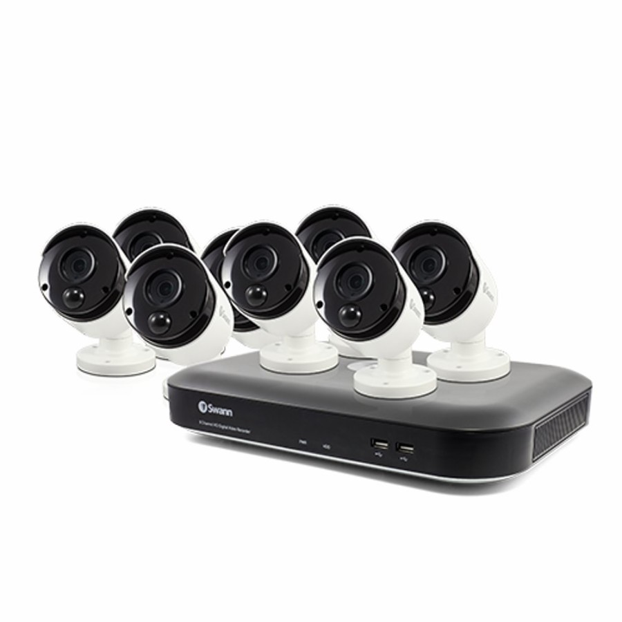 Wired Home Security Systems Swann | 8 Camera 8 Channel 4K Ultra Hd Dvr Security System - Swdvk-855808