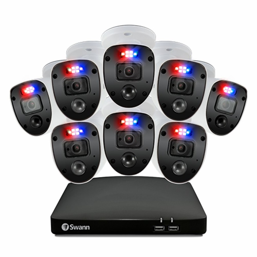 Wired Home Security Systems Swann | 8 Camera 8 Channel 1080P Full Hd Dvr Security System | Swdvk-846808Sl