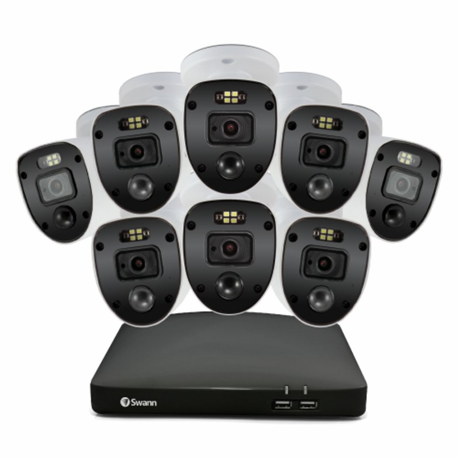 Wired Home Security Systems Swann | 8 Camera 8 Channel 1080P Full Hd Dvr Security System | Swdvk-846808Sl