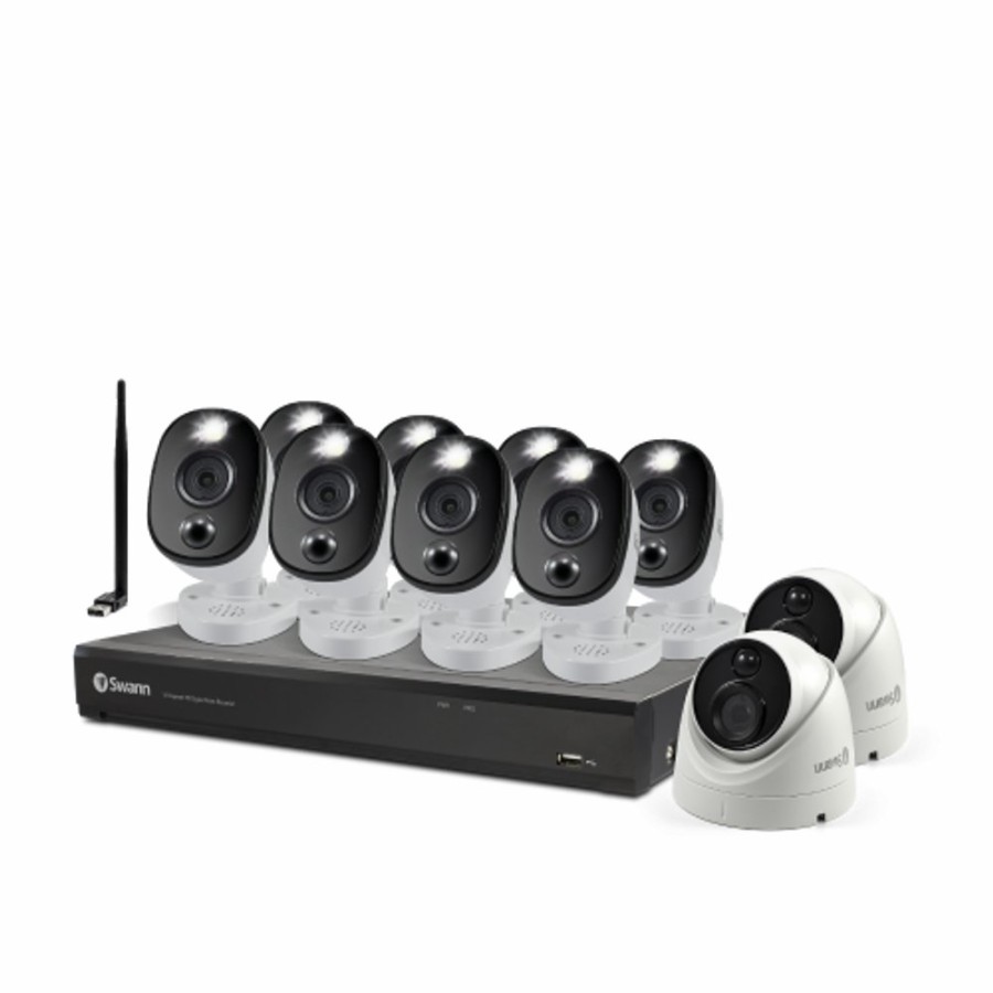 Wired Home Security Systems Swann | 10 Camera 16 Channel 4K Ultra Hd Dvr Security System - Cod16-55802D8Wlwf