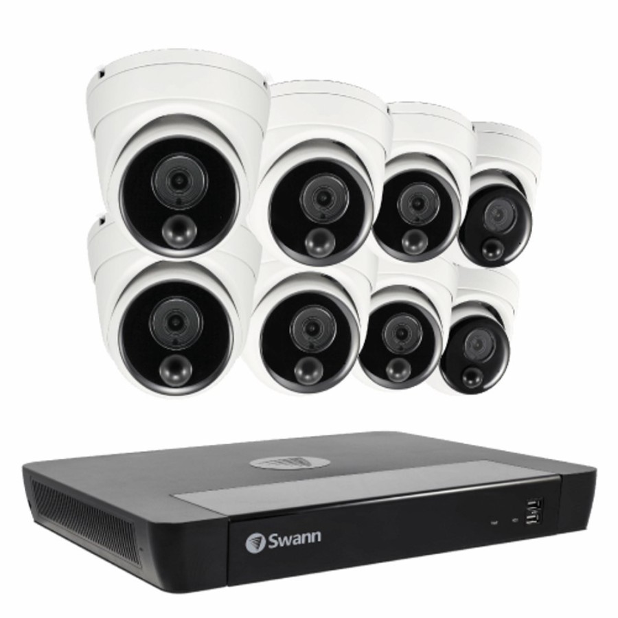 Wired Home Security Systems Swann | 8 Camera 16 Channel 4K Ultra Hd Nvr Security System (Plain Box Packaging) (Online Exclusive) - Sonvk-1686808D