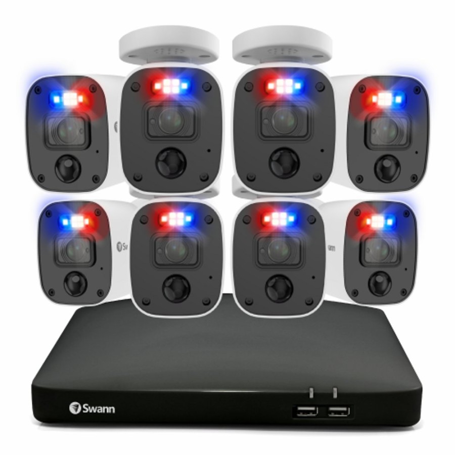 Wired Home Security Systems Swann | 8 Camera 8 Channel 4K Ultra Hd Audio/Video Dvr Security System | Swdvk-856808Mqb