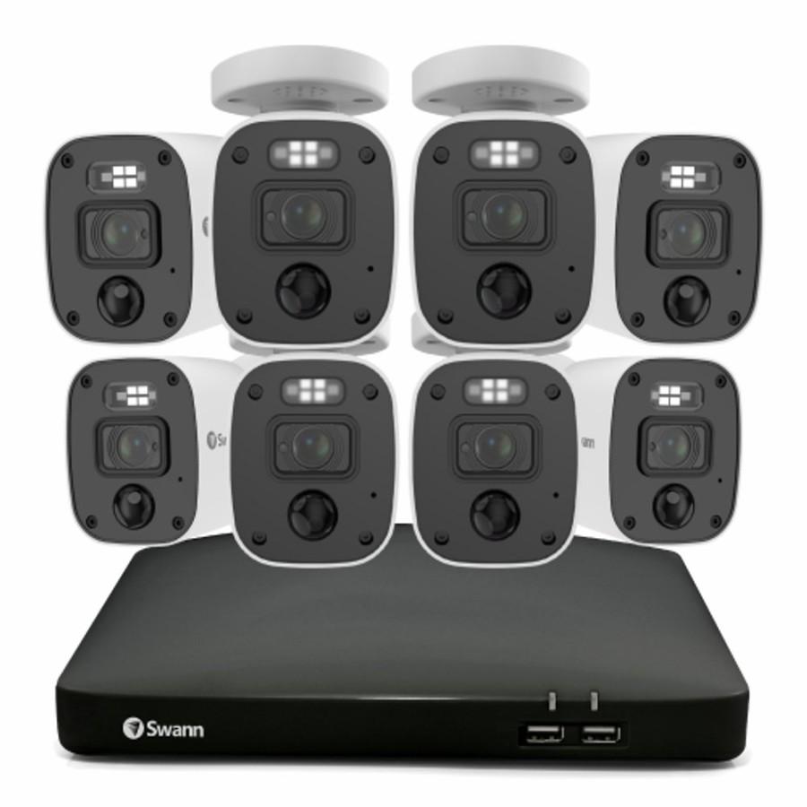 Wired Home Security Systems Swann | 8 Camera 8 Channel 4K Ultra Hd Audio/Video Dvr Security System | Swdvk-856808Mqb