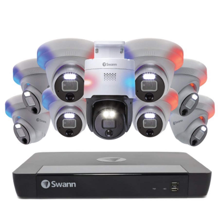 Business Security Systems Swann | 9 Camera 16 Channel 12Mp Pro Enforcer Nvr Security System - Sonvk-169008De1Pt