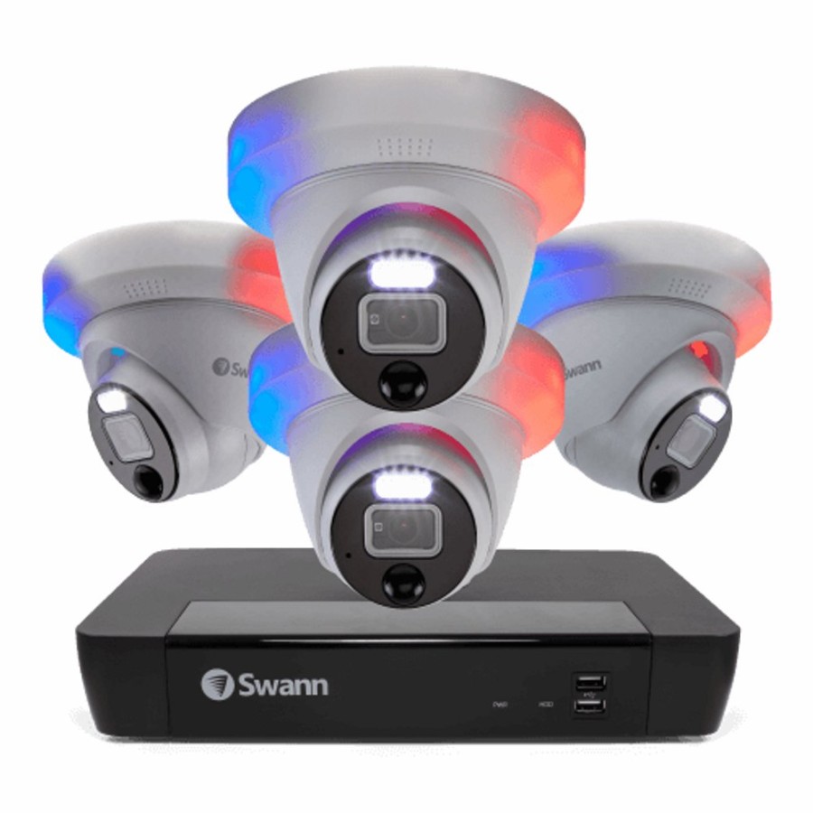 Business Security Systems Swann | 4 Camera 8 Channel 4K Ultra Hd Professional Nvr Security System | Swnvk-889804D