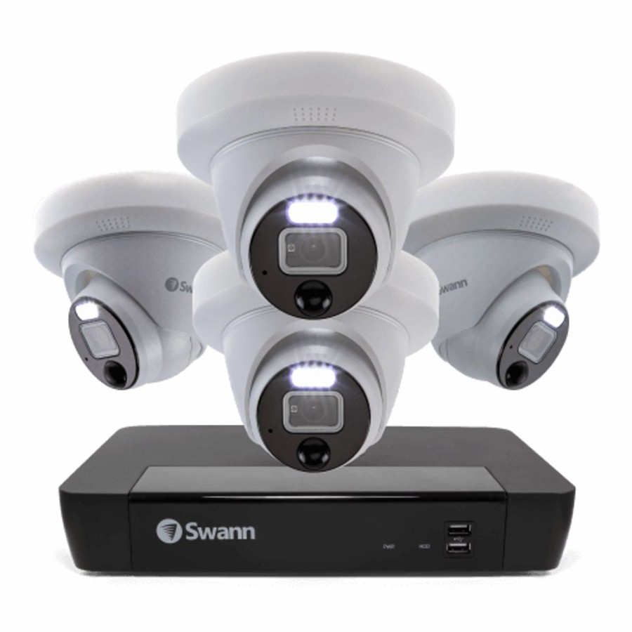 Business Security Systems Swann | 4 Camera 8 Channel 4K Ultra Hd Professional Nvr Security System | Swnvk-889804D