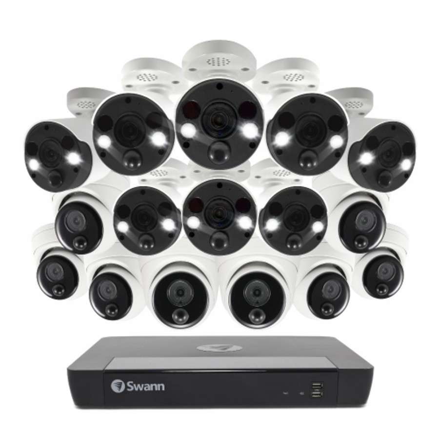 Business Security Systems Swann | 16 Camera 16 Channel 4K Ultra Hd Professional Nvr Security System | Conv16-86808D8Fb