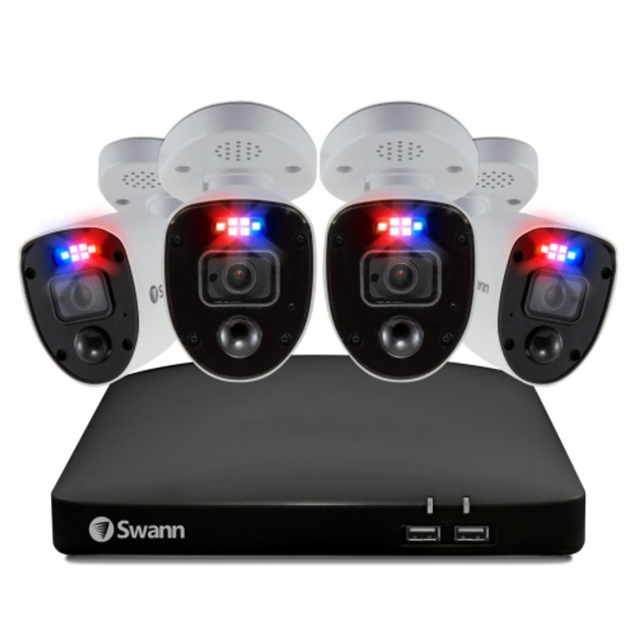 Wired Home Security Systems Swann | Enforcer 4 Camera 8 Channel 4K Ultra Hd Dvr Security System - Sodvk-856804Rl