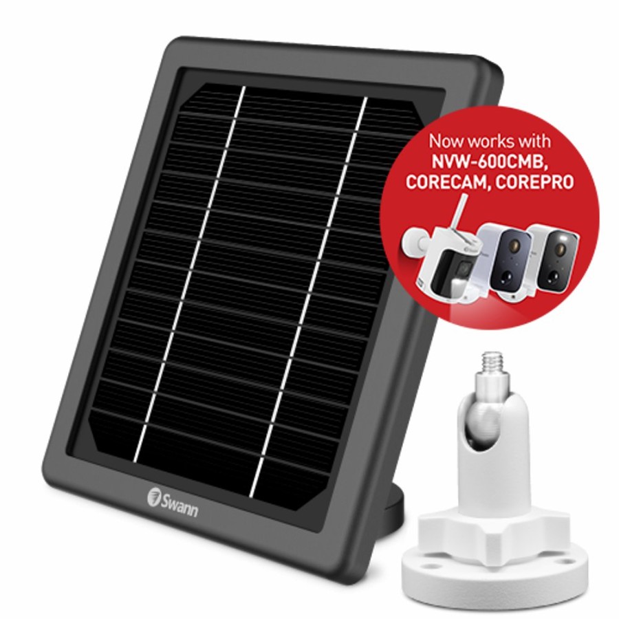 Wireless Battery Security Cameras Swann | Outdoor Solar Panel And Stand For Wireless Security Cameras | Swifi-Solar2