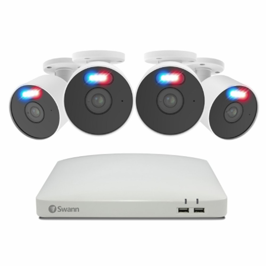 Wired Home Security Systems Swann | 4 Camera 8 Channel 1080P Full Hd Audio/Video Dvr Security System | Swdvk-84880W4Aoc