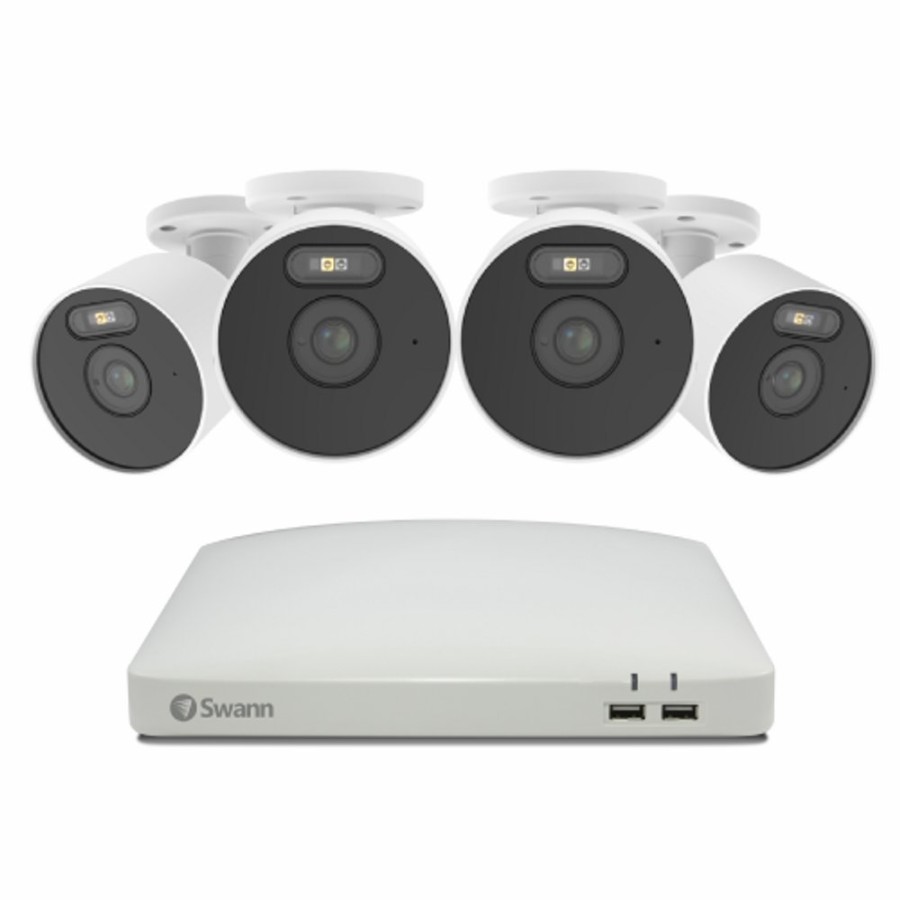 Wired Home Security Systems Swann | 4 Camera 8 Channel 1080P Full Hd Audio/Video Dvr Security System | Swdvk-84880W4Aoc