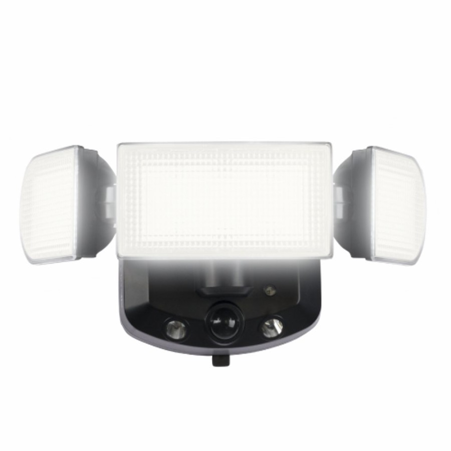 Wireless Battery Security Cameras Swann | Alpha Series 1200 Lumen 3 Head Battery Powered Floodlight - Swalph-B12003Hrb