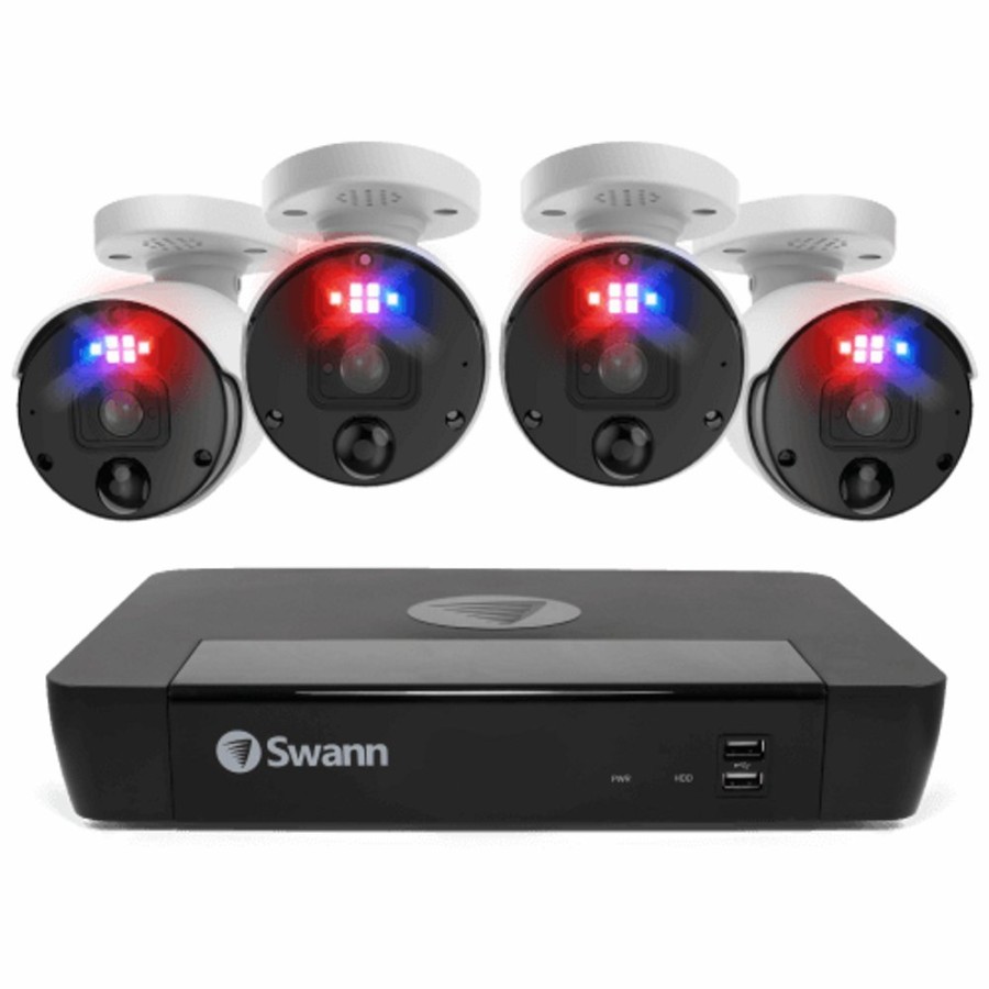 Business Security Systems Swann | 4 Camera 8 Channel 4K Ultra Hd Professional Nvr Security System | Swnvk-889804