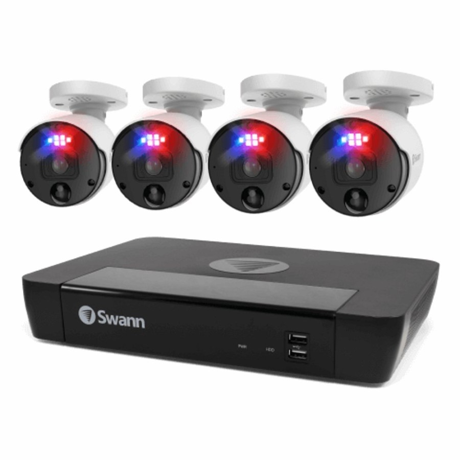 Business Security Systems Swann | 4 Camera 8 Channel 4K Ultra Hd Professional Nvr Security System | Swnvk-889804