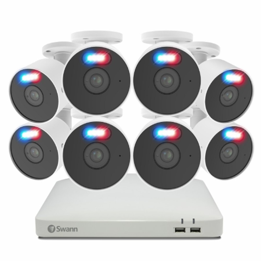 Wired Home Security Systems Swann | 8 Camera 8 Channel 1080P Full Hd Audio/Video Dvr Security System | Swdvk-84880W8Aoc