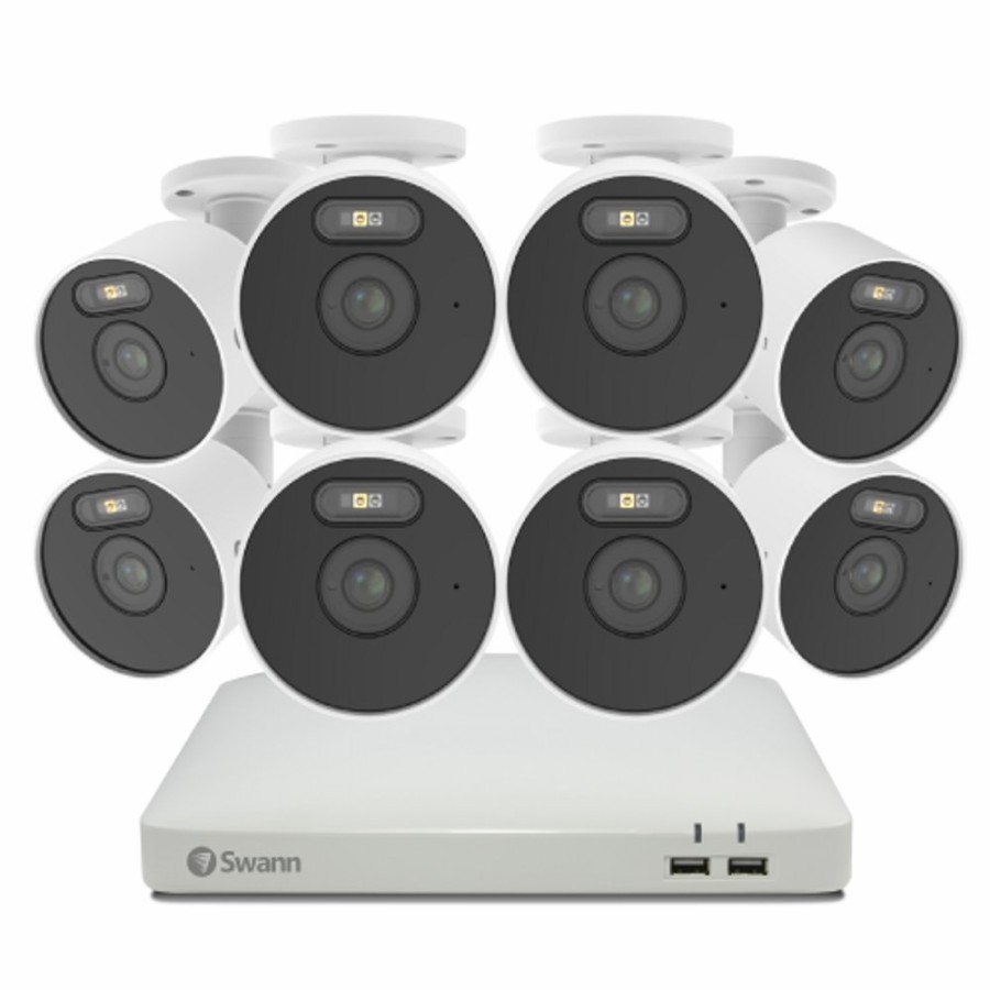 Wired Home Security Systems Swann | 8 Camera 8 Channel 1080P Full Hd Audio/Video Dvr Security System | Swdvk-84880W8Aoc