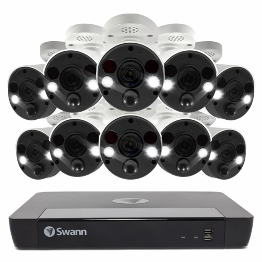 Business Security Systems Swann | 10 Camera 16 Channel 4K Ultra Hd Professional Nvr Security System | Swnvk-1686810Fb