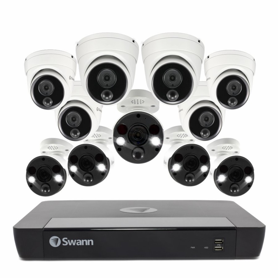 Business Security Systems Swann | 12 Camera 16 Channel 4K Ultra Hd Professional Nvr Security System | Sonvk-1686806Fb6D