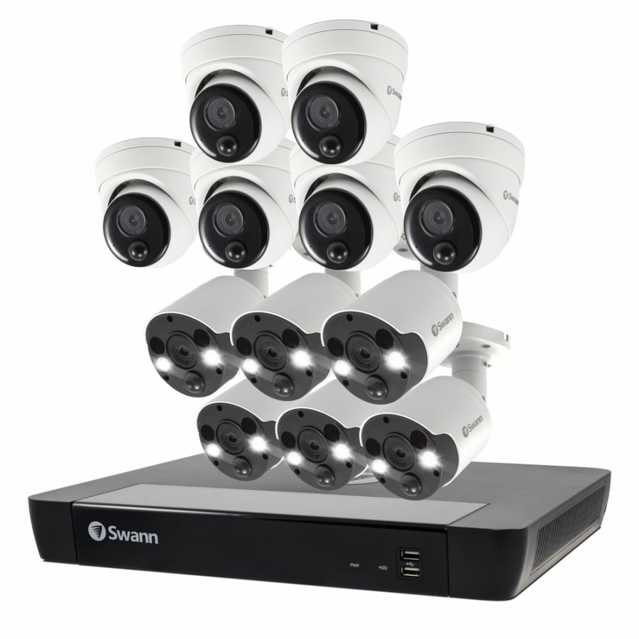 Business Security Systems Swann | 12 Camera 16 Channel 4K Ultra Hd Professional Nvr Security System | Sonvk-1686806Fb6D