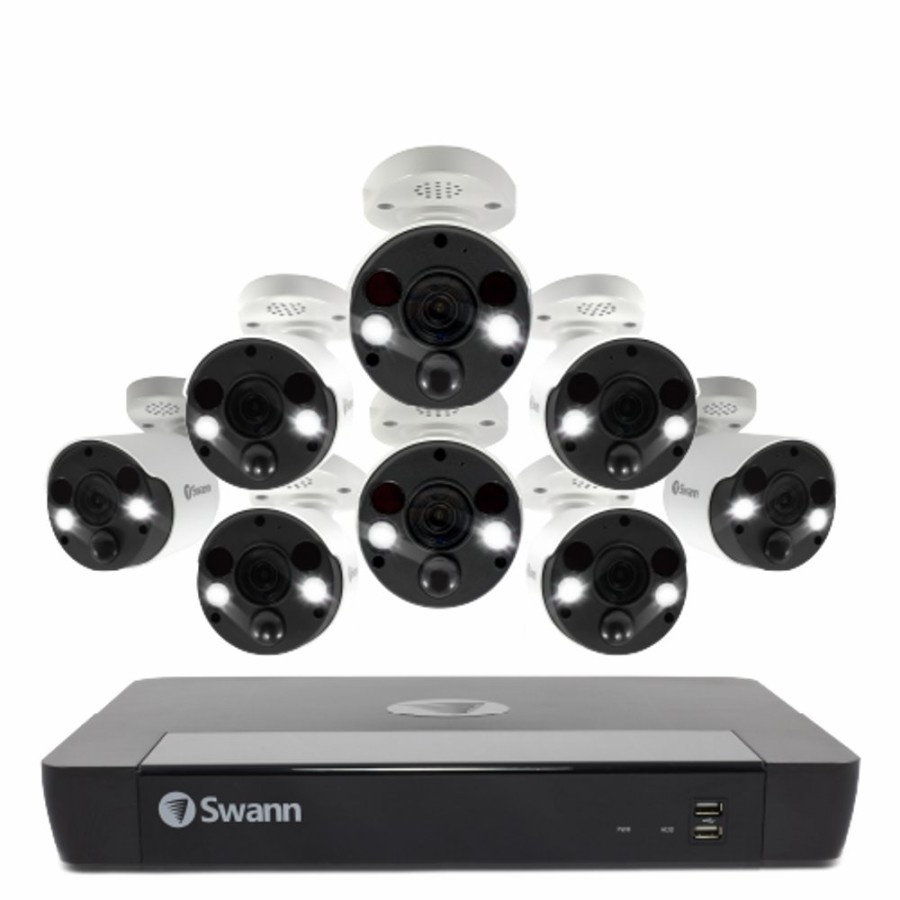 Business Security Systems Swann | 8 Camera 16 Channel 4K Ultra Hd Professional Nvr Security System | Sonvk-1686808Fb