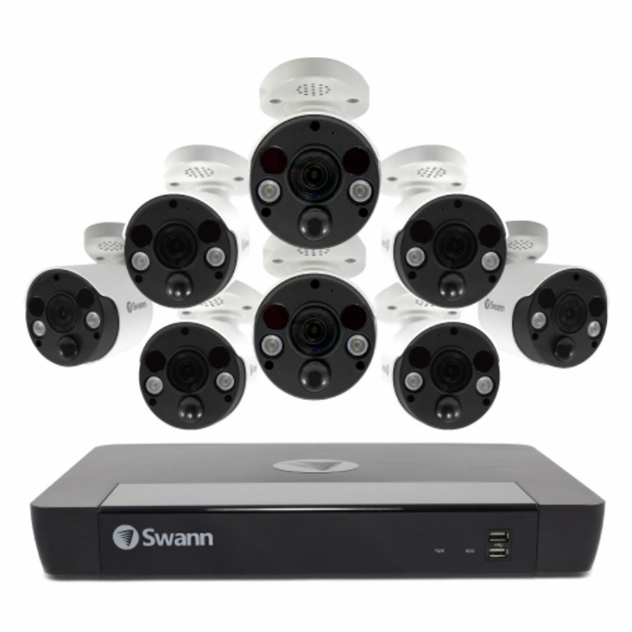 Business Security Systems Swann | 8 Camera 16 Channel 4K Ultra Hd Professional Nvr Security System | Sonvk-1686808Fb