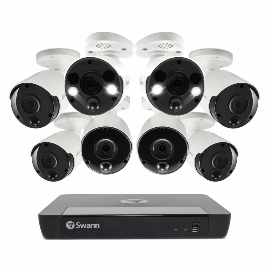 Business Security Systems Swann | 8 Camera 16 Channel 4K Ultra Hd Professional Nvr Security System | Conv16-85806B2Fb